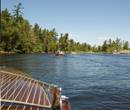 Wooden Boats cruising around Georgian Bay